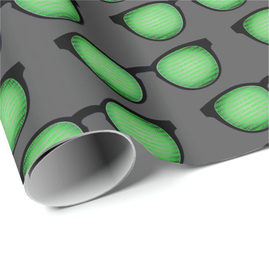 Geek Specs: Brillen mit binärem Code Muster Funny Geschenkpapier (Rolleneckpunkt)