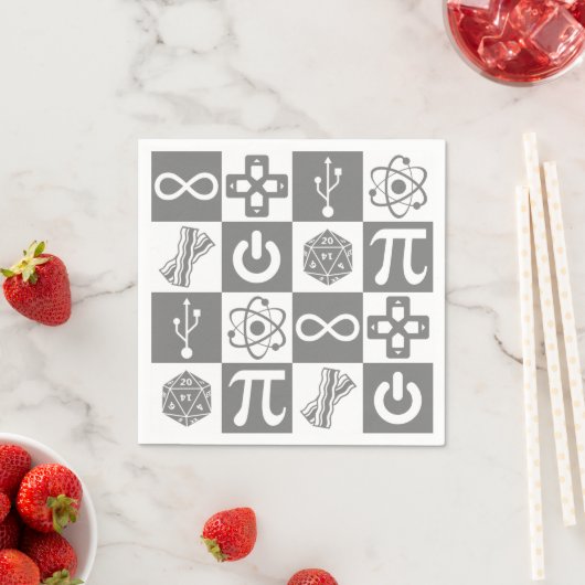 Geek Symbols Serviette (Beispiel)