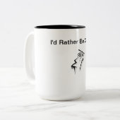 Geek-Tasse - ich würde lieber kochen Zweifarbige Tasse (Vorderseite Links)