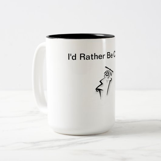 Geek-Tasse - ich würde lieber kochen Zweifarbige Tasse (Vorderseite Links)