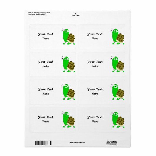 Geek Turtle Label Template (Vorne)