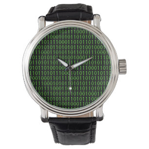 Geek Watch #2 Digital Ons und Zeroes Binary Armbanduhr