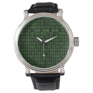 Geek Watch #3 Binary_YOUR_NAME_HER_ Armbanduhr