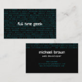 Geek Web Developer Computerwissenschaft Visitenkarte (Vorne/Hinten)