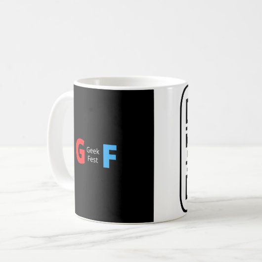 Geekfest-Tasse Kaffeetasse (Vorderseite Links)