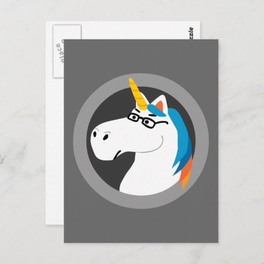 Geekicorn Postkarte (Vorne/Hinten)
