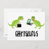 Geekosaurus Postkarte (Vorne/Hinten)