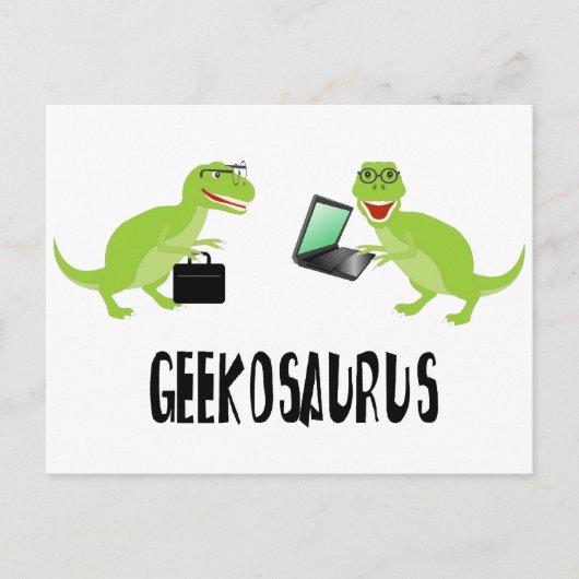 Geekosaurus Postkarte (Vorderseite)