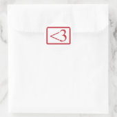 Geek's Heart Runder Aufkleber (Tasche)