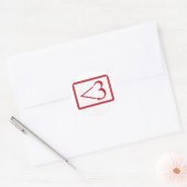 Geek's Heart Runder Aufkleber (Umschlag)