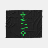 Geeks Heartbeat Gaming Fleecedecke (Vorderseite (Horizontal))