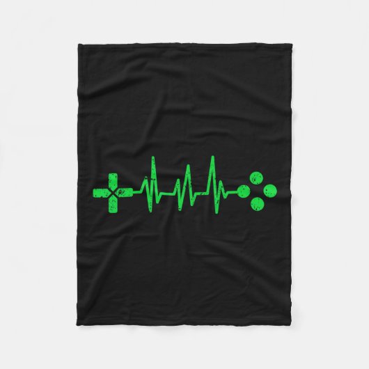 Geeks Heartbeat Gaming Fleecedecke (Vorderseite)