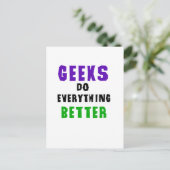 Geeks machen alles besser postkarte (Stehend Vorderseite)