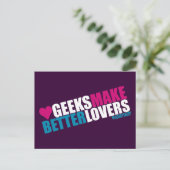 Geeks machen Besser Liebhaber Postkarte (Stehend Vorderseite)