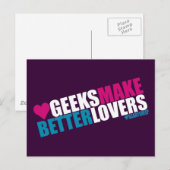 Geeks machen Besser Liebhaber Postkarte (Vorne/Hinten)