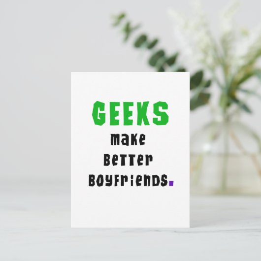 Geeks machen bessere Freunde Postkarte (Stehend Vorderseite)