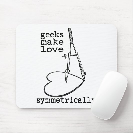Geeks machen Liebe symmetrisch Mousepad (Mit Mouse)