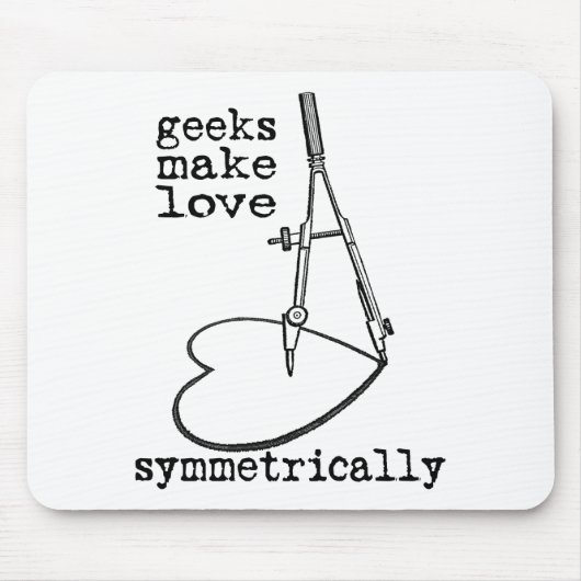 Geeks machen Liebe symmetrisch Mousepad (Vorne)
