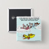 Geeks Oove Fruited Flugzeug Funny Button (Vorne & Hinten)