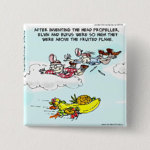 Geeks Oove Fruited Flugzeug Funny Button