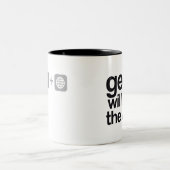 Geeks retten die Welt Zweifarbige Tasse (Mittel)