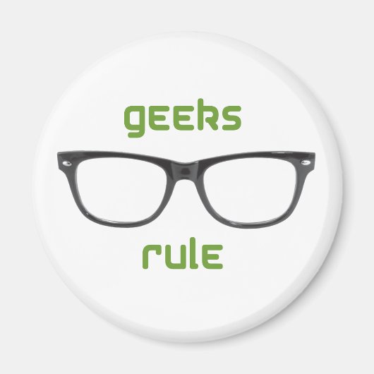 Geeks Rule Eyeglasses Magnet (Vorne)