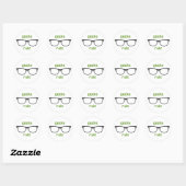 Geeks Rule Eyeglasses Runder Aufkleber (Blatt)