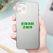 Geeks Rule Periodic Table Slogan Aufkleber (Telefon)