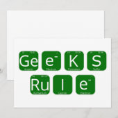 Geeks Rule Periodic Table Slogan Einladung (Vorne/Hinten)