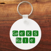 Geeks Rule Periodic Table Slogan Schlüsselanhänger (Rückseite)