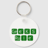 Geeks Rule Periodic Table Slogan Schlüsselanhänger (Rückseite)