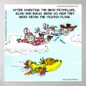 Geeks & The Frucht Flugzeug Funny Poster (Vorne)