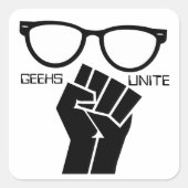 Geeks vereint! Aufkleber (Vorderseite)
