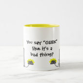 Geektech-Computer-Tasse Zweifarbige Tasse (Mittel)