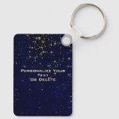 Geeky Astronaut im Weltraum für ihn Cool Personali Schlüsselanhänger (Rückseite)