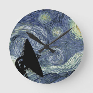 Geeky Astronomie-Uhr Runde Wanduhr