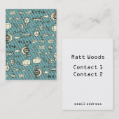 Geeky auf Blau Visitenkarte (Vorne/Hinten)