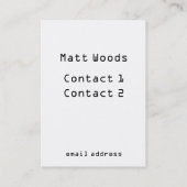 Geeky auf Blau Visitenkarte (Rückseite)