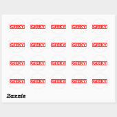 Geeky Briefmarke Runder Aufkleber (Blatt)