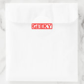 Geeky Briefmarke Runder Aufkleber (Tasche)