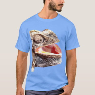 Geeky Chameleon Nah-oben Fotografie Vector ausschn T-Shirt