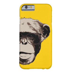 Geeky Chimp in Glasses Yellow iPhone 6 Fall Barely There iPhone 6 Hülle