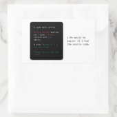 Geeky Computer Command Rechteckiger Aufkleber (Tasche)