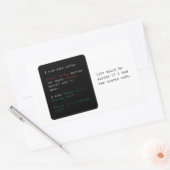 Geeky Computer Command Rechteckiger Aufkleber (Umschlag)