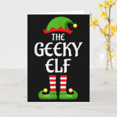 Geeky Elf Family Matching Group Christmas Geek Karte (Gelbe Blume)