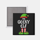 Geeky Elf Family Matching Group Christmas Geek Magnet (Vorderseite/Rückseite)