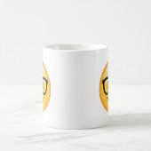 Geeky Emoji stellen gegenüber Kaffeetasse (Mittel)