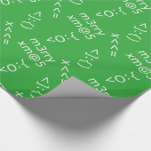 Geeky Emoticon-Weihnachtsgemustertes Grün Geschenkpapier (Ecke)