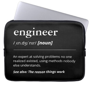 Geeky Engineering Gift Engineer Definition Modern Laptopschutzhülle