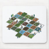 Geeky Farm Grid - Landwirtschaft trifft AI Mouse Mousepad (Vorne)